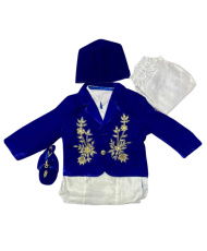 Designed Velvet Subha Annaprashan Dress Set